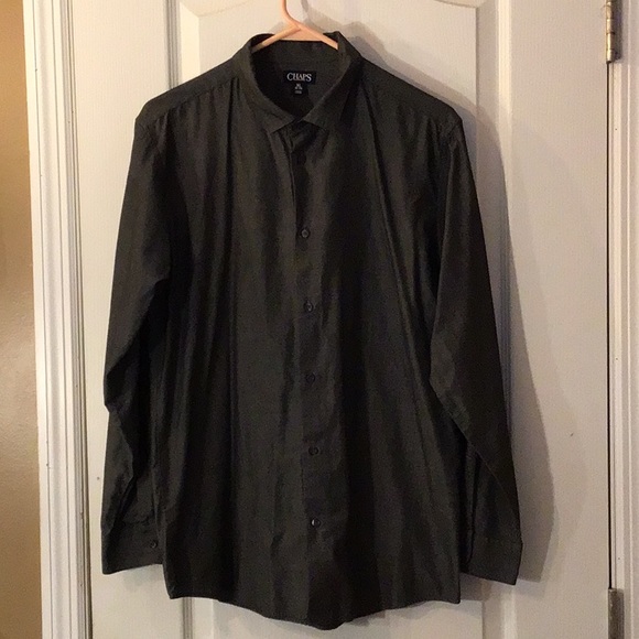 Chaps YXL 18/20 Charcoal Gray Dress Shirt - Picture 1 of 5